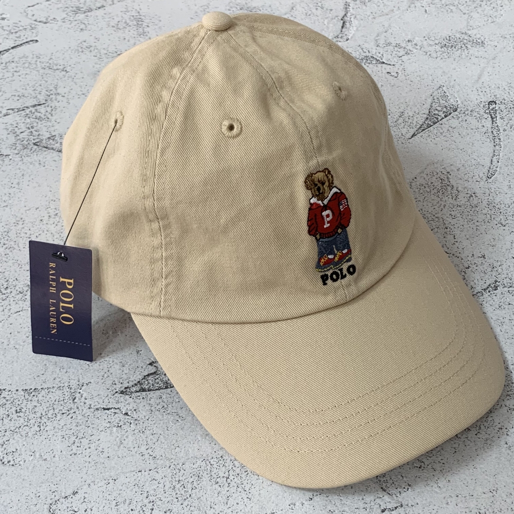 Polo by Ralph Lauren Beige Cap with Bear Logo